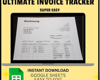Editable Invoice Template | Google Sheets, Small Business (Digital Download)