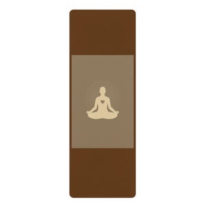 Mindful Meditation Rubber Yoga Mat, Eco-Friendly Fitness Mat, Exercise Mat for Yoga Lovers, Meditation Gift, Home Workout Essential