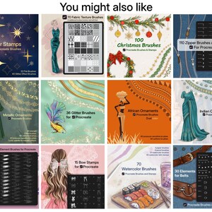 Pinceles y sellos de flores y corazones para Procreate (Descarga digital, archivo .brushset) imagen 9