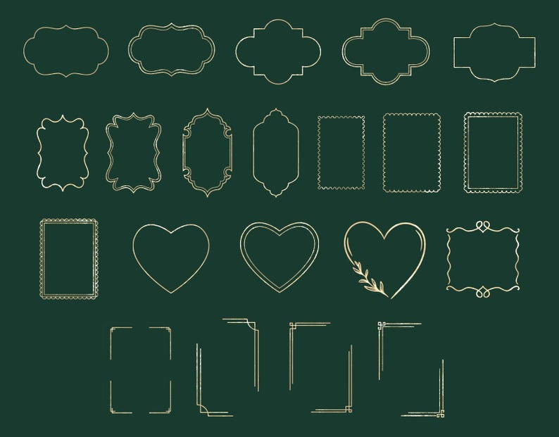 Tampons de cadres pour Procreate (Téléchargement numérique) image 9