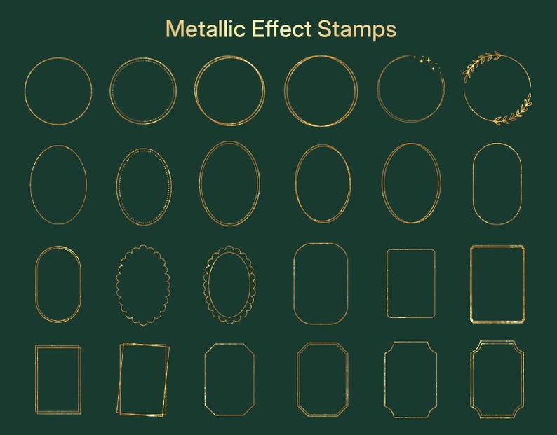 Tampons de cadres pour Procreate (Téléchargement numérique) image 6