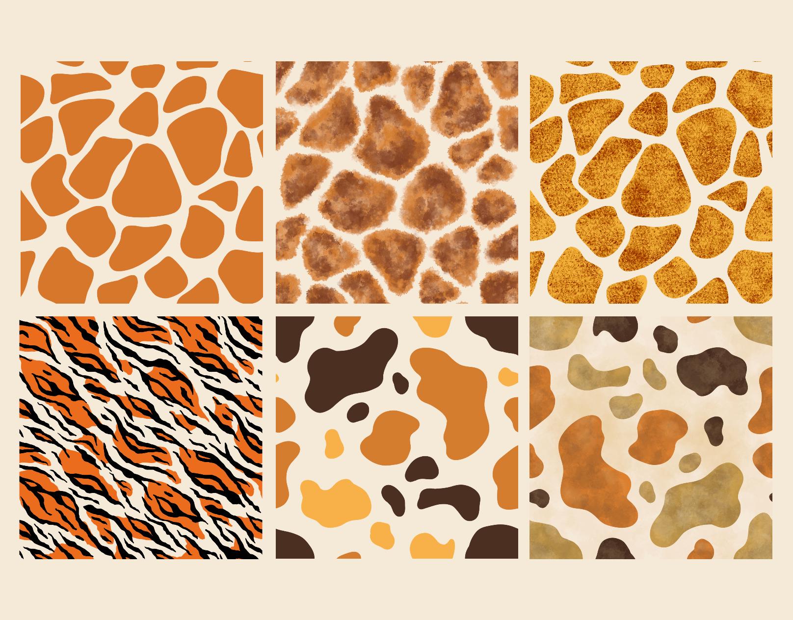 Animal Seamless Patterns Print Digital Paper for Fashion & Crafts - Etsy