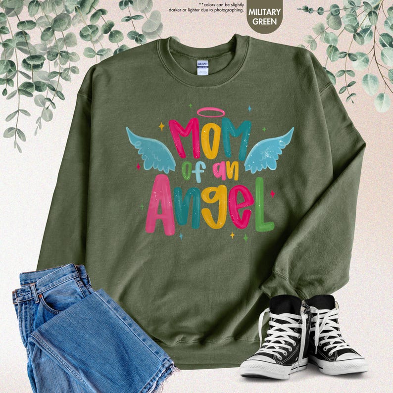 Mom Of An Angel Sweatshirt, Memorial Hoodie, Angel Baby Gift, Memorial Baby Sweatshirt, Mama Life Sweater, Angel Baby Memorial Gift image 7
