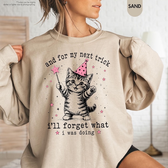 Funny Cat Sweatshirt, ADHD Cat Mom Hoodie, Cat Humor Gift, Sarcastic Saying Sweater, Cat Lover Sweatshirt, Cat Mom Hoodie, Adult Humor Gift