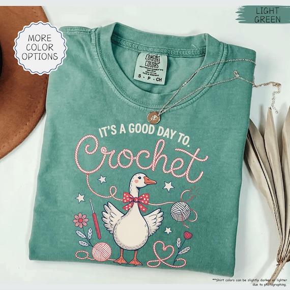 Comfort Colors® Crochet Humor Shirt, It's A Good Day To Crochet Shirt, Funny Crochet Tee, Funny Mom Gift, Yarn Lover Shirt Gift, Crocheting
