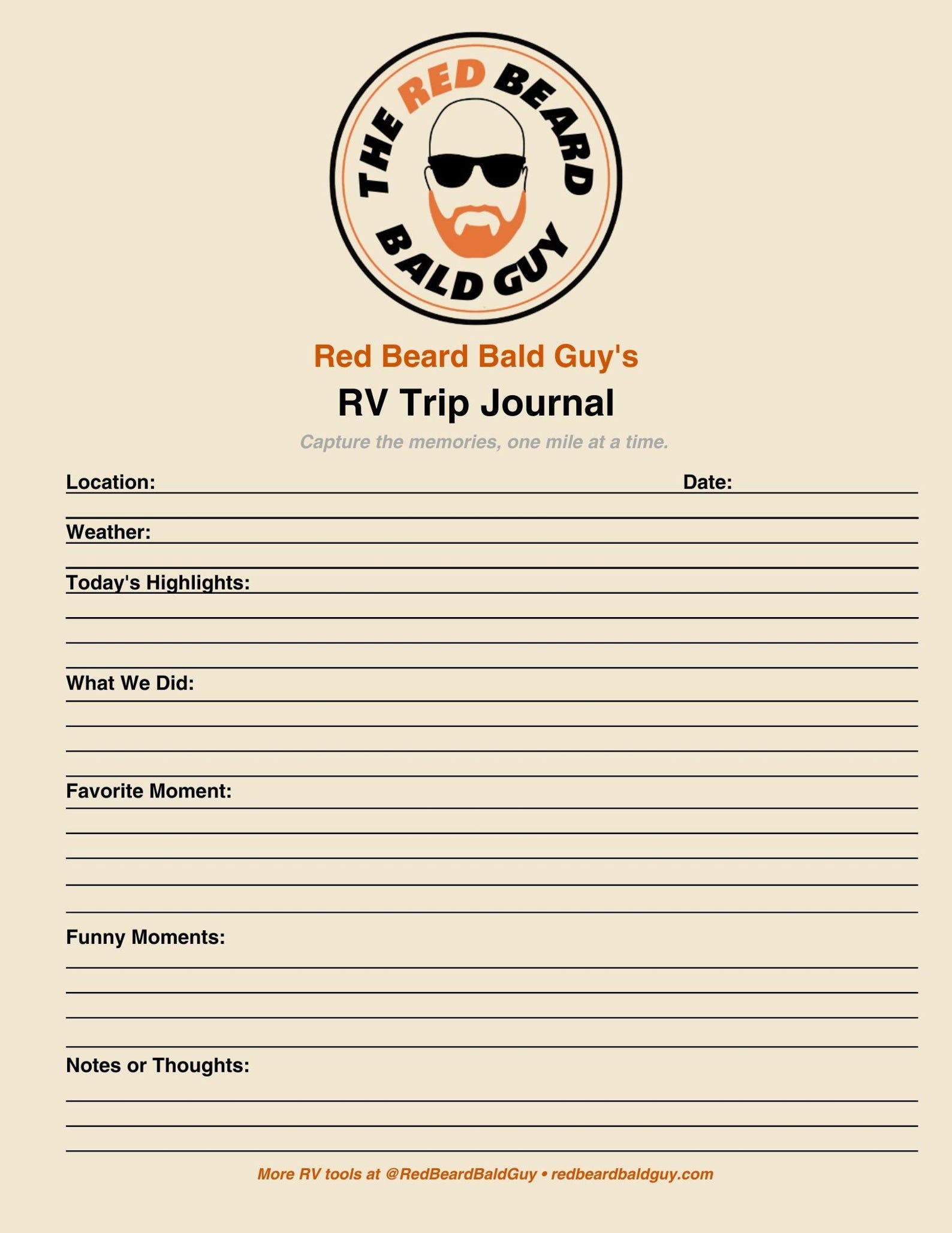 The Ultimate RV Checklist - Etsy