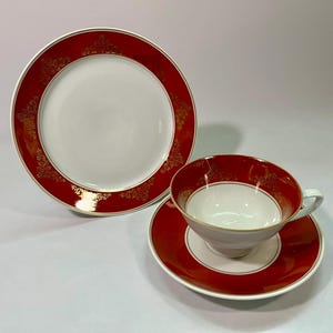 Retro place setting, collector&#39;s cup, set by Lettin
