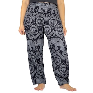 Dark Gray Harem Pants: Boho Hippie Rayon Trousers - Festival Beach Yoga