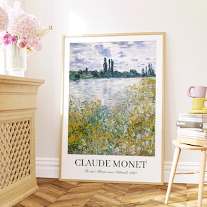 Île aux Fleurs Near Vétheuil Art by Claude  Monet, Digital Print, Printable Wall Art, Famous Painting Poster Print, Home Room Decor