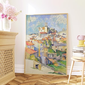 Gardanne, by Paul Cézanne, Digital Print, Printable Wall Art, Famous Painting Poster Print, Home Apartment Room Decor