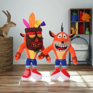 Crash Bandicoot Plushie – Tiki Mask Variant | Soft Collectible Toy