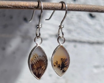 Marquise Dendritic Agate Earrings