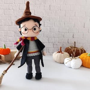 Handgemachte häkeln Zauberer Puppe: Personalisierte Amigurumi Spielzeug, Zauberer Dekor