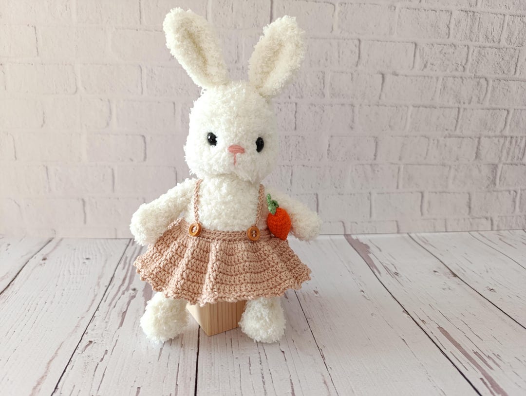 Small Crochet Rabbit Personalized Crochet Rabbit Plush: Handmade Amigurumi Doll With Carrot ...