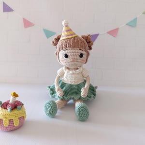 Personalized Birthday Amigurumi Doll , Gift Doll For Girls, Crochet Girl With Accessories ,  Removable Clothes  ,First Birthday Keepsake