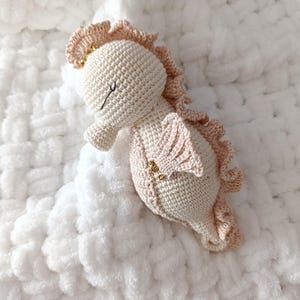Personalized Crochet Seahorse Toy, Ocean Themed Baby  Gift , Animal Nursery Decor, Kids Safe Plush Toy , Custom Name Gift ,Pastel Color Toy