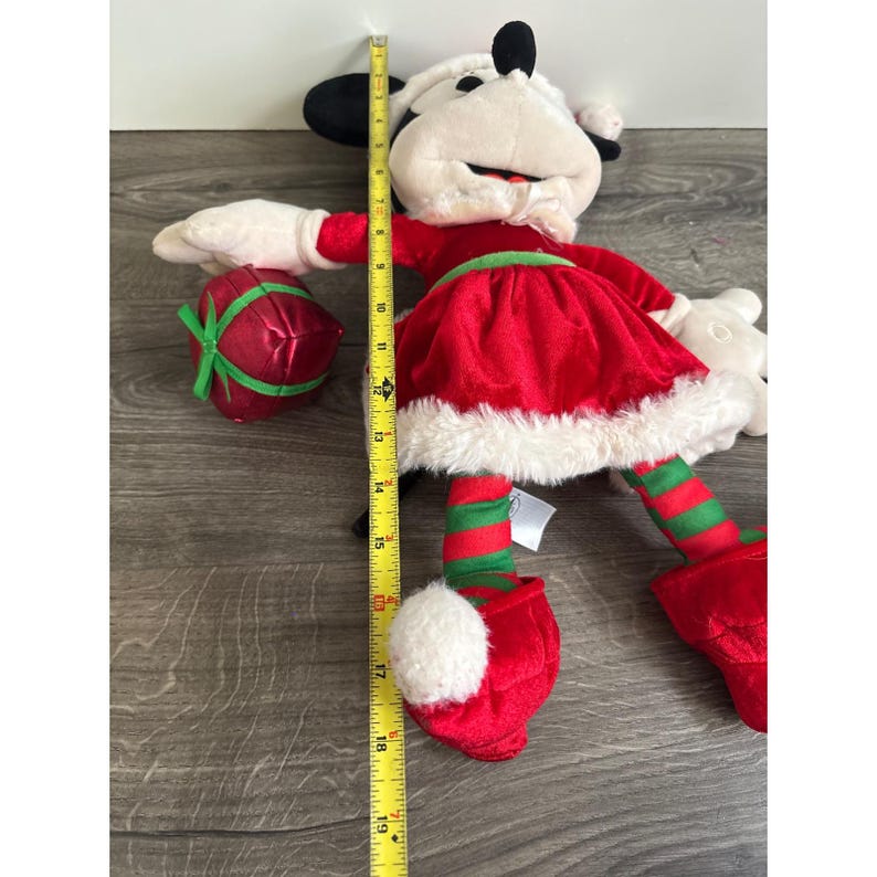 Disney Minnie Mouse Christmas Plush Red Dress Santa Hat Gift Park EXCLUSIVE image 8