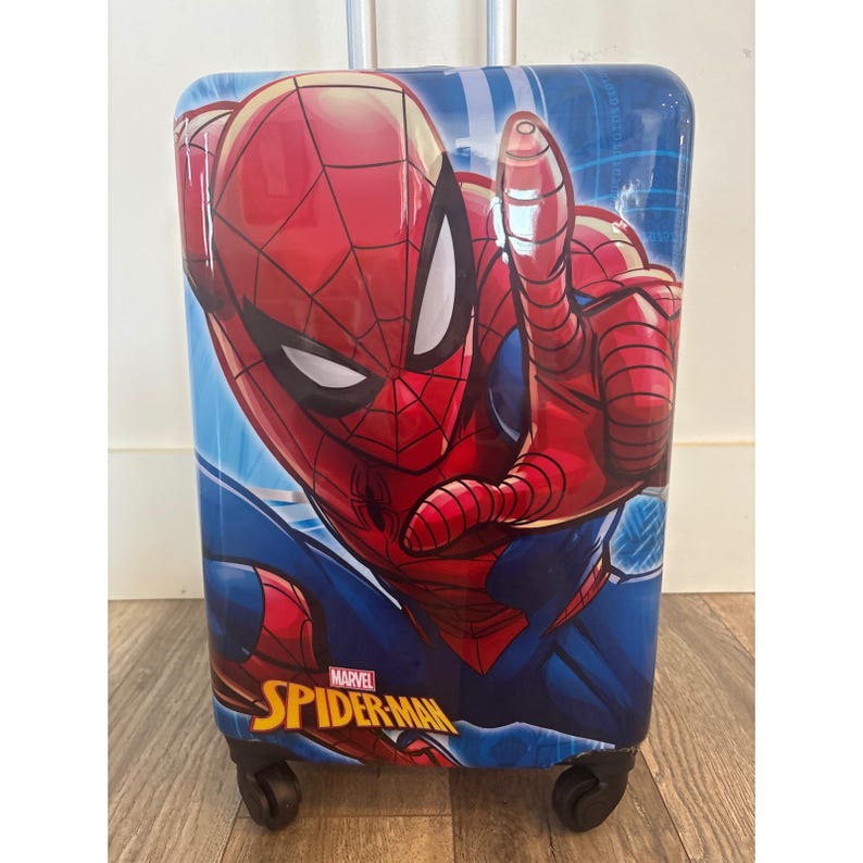 Marvel Spiderman Kids Rolling Suitcase 18 Inch 360 Degree spinner Wheels NEW image 1