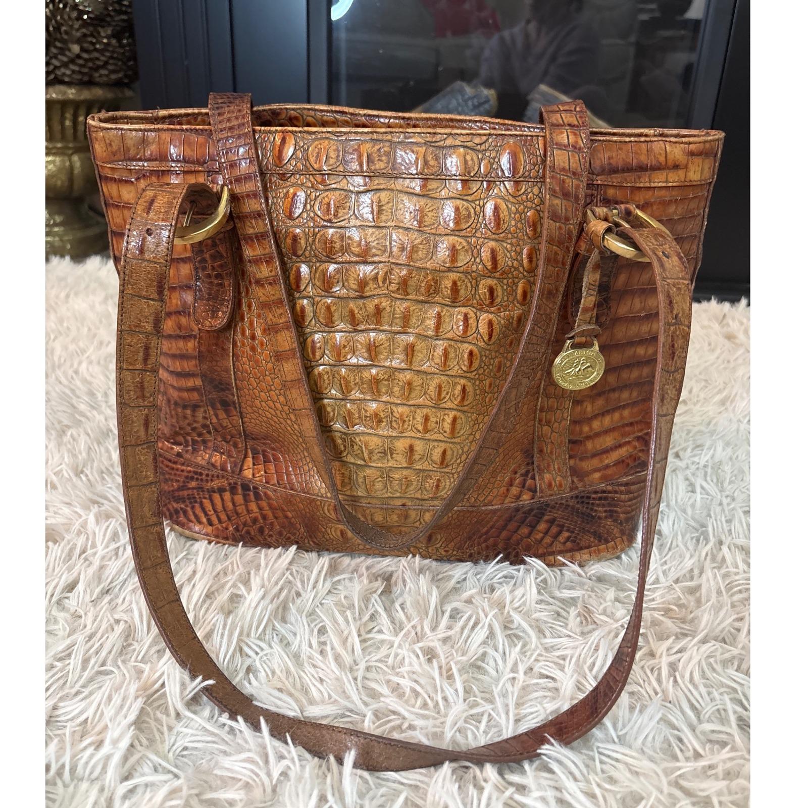 Real Crocodile Leather Brahmin Purses Crocodile Brahmin Brown Croc 