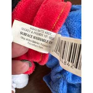 Peluche vintage Fisher Price Disney Topolino y2k 2001 con maglietta rossa e pantaloni blu immagine 6