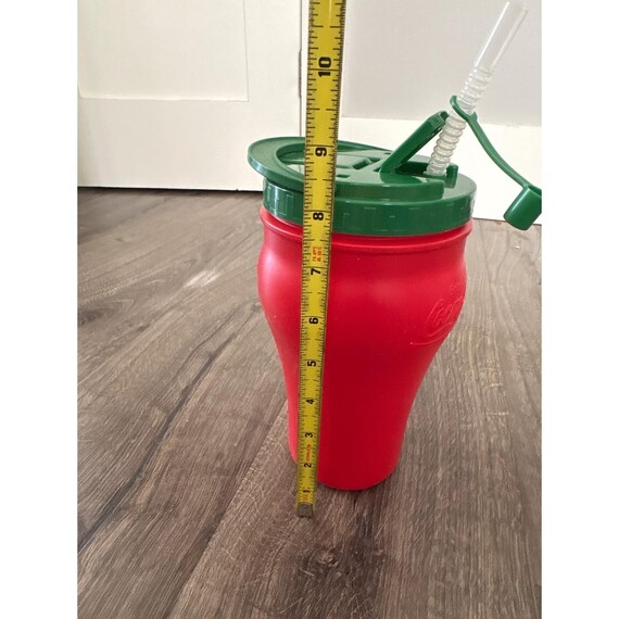 Vintage 1990s Coca Cola Red Plastic Tumbler Cup With Green Lid Handle Straw  - Etsy Israel