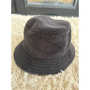 David & Young Black Faux Fur Bucket Hat David and Young | Accessories | David Young Womens Angora  main image 2