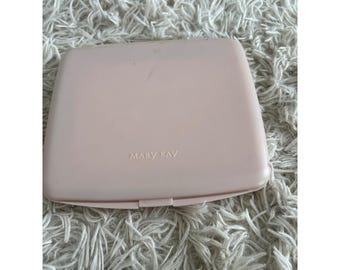 Vintage Mary Kay Pink Magnetic Makeup Compact Palette with Mirror Blush Case