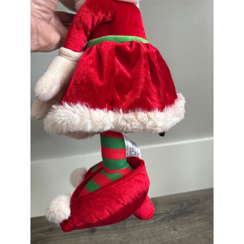 Disney Minnie Mouse Christmas Plush Red Dress Santa Hat Gift Park EXCLUSIVE image 5