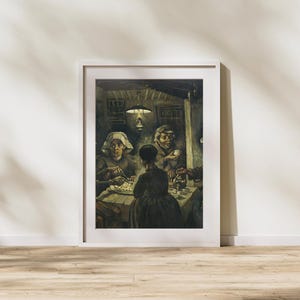 The Potato Eaters Wall Art, Van Gogh Rustic Printable, Digital Download for Vintage, Farmhouse, or Studio Decor, Van Gogh