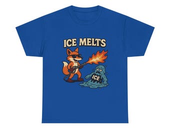 Ice Melts Fox Graphic Tee: Unisex Cotton Summer Shirt