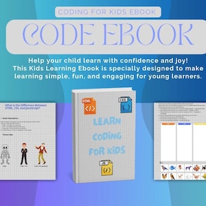 Libro electrónico de programación para niños | HTML, CSS y JavaScript para principiantes | Curso de programación imprimible y divertido + Certificado, libro electrónico en PDF