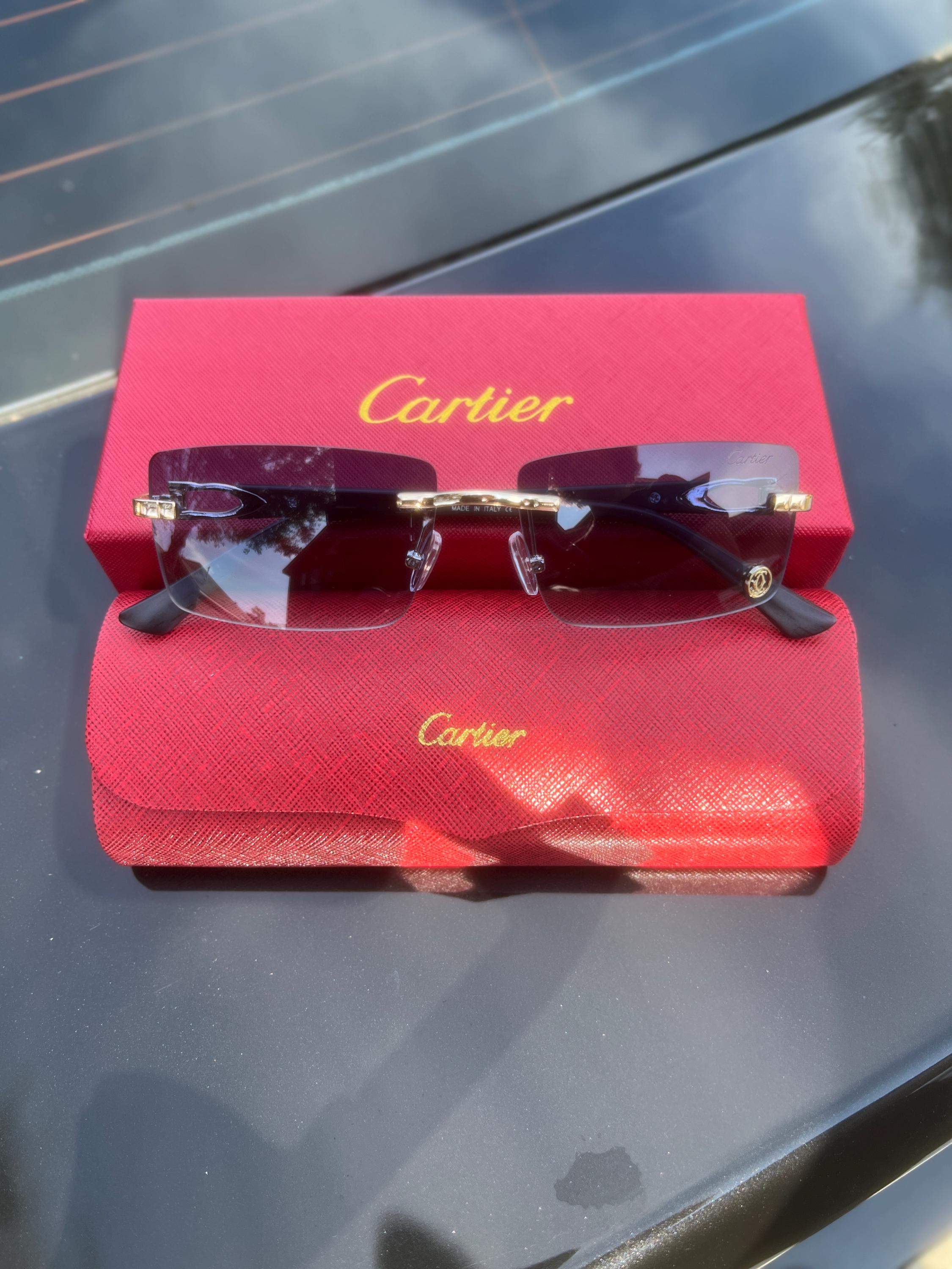 Rimless cartier sunglasses - Etsy 日本
