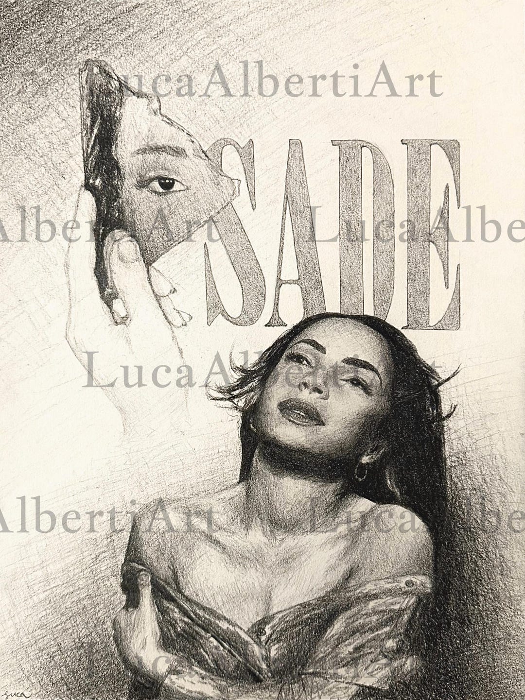 Sade Drawing Sade Hand-drawn Pencil Drawing - Etsy