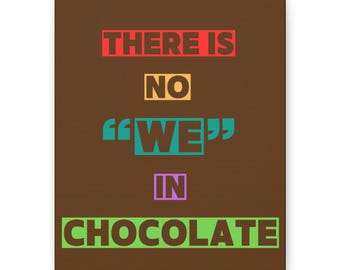 Stampa artistica su tela "Amanti del cioccolato", divertente decorazione da cucina, regalo per buongustai, complemento d'arredo unico, stampa artistica per gli amanti del cioccolato