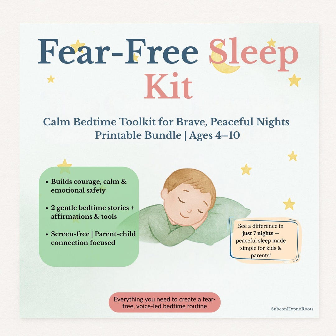 Fear-free Sleep Kit | Printable Calm Bedtime Stories for Kids | Helps ...