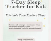 Kids Sleep Tracker: Printable Bedtime Chart for Calm Nights (PDF A4) Ages 4-10