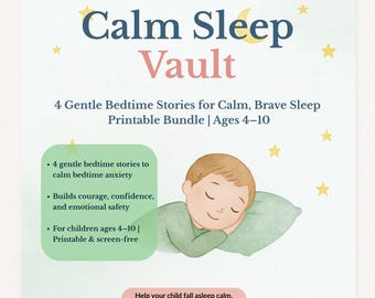 Calm Sleep Stories for Kids Printable | Bedtime Anxiety Relief | Gentle Nighttime Routine Bundle (PDF)