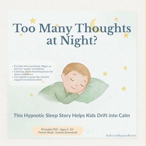 Magic Sleep Cloud | Hypnotic Sleep Script for Kids | Calm Bedtime PDF Story | Printable Sleep Aid for Anxiety & Overthinking | Ages 4–10