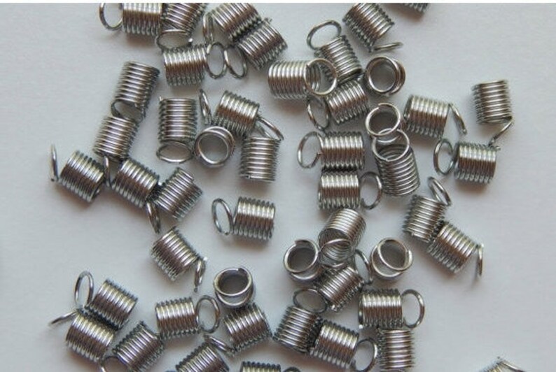 100 Pieces of Metal Jewelry Findings - Cord Ends, 10mm Long, Fat 100 Pieces of Metal Jewelry Findings - Cord Ends, 10mm Long, Fat