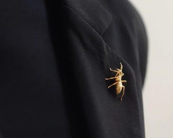 Sterling Silver S925 Artistic high-end luxury Natural Ant Pin Brooch Perfect Anniversary Wedding Gift 917