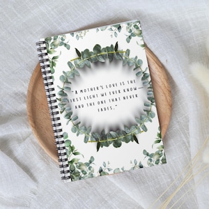Cahier à spirale floral élégant pour maman, cadeau parfait pour la fête des mères, journal des mères, cahier personnalisé, cadeau respectueux de l'environnement, mot d'amour