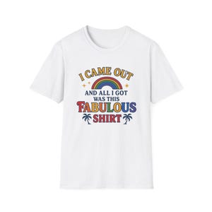 Fabulous Pride Unisex T-Shirt, LGBTQ+ Tee, Rainbow Graphic Shirt, Celebrate Coming Out, Gift for Pride Month