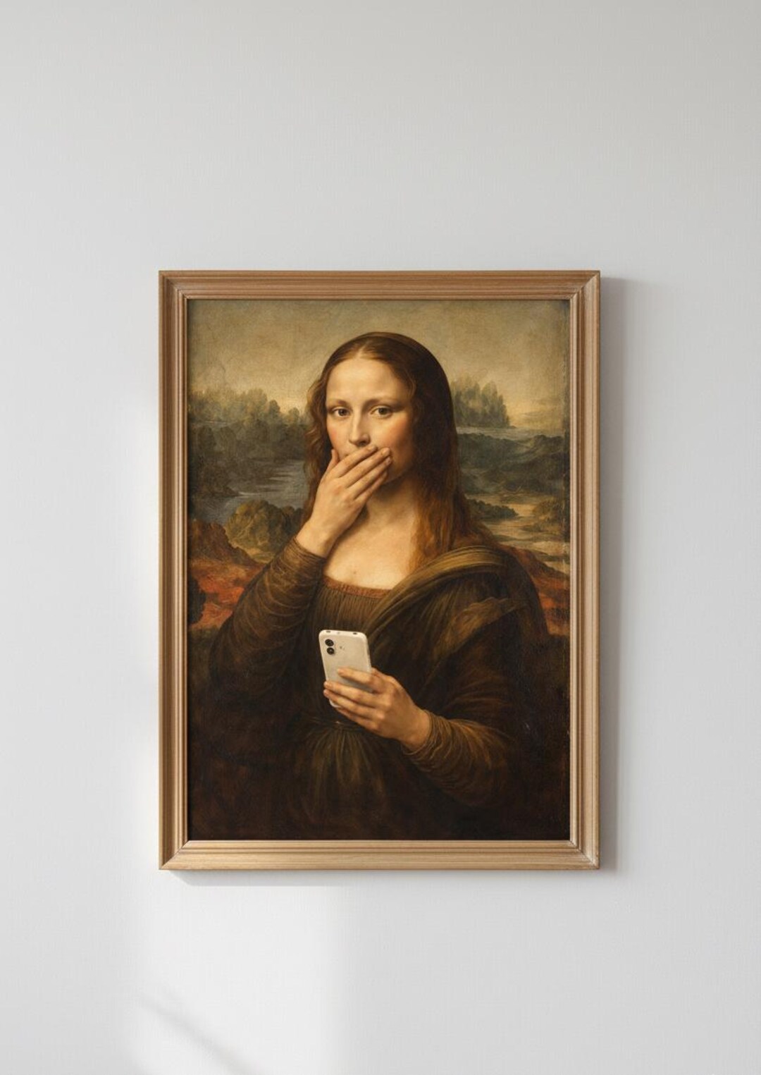 Funny Mona Lisa Bathroom Wall Art Printable, Toilet Paper Mona Lisa ...