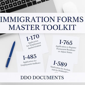 Boîte à outils principale des formulaires d'immigration pour les parajuristes | Documents Word modifiables | 10 modèles de base | Organigramme du bonus | Téléchargement instantané