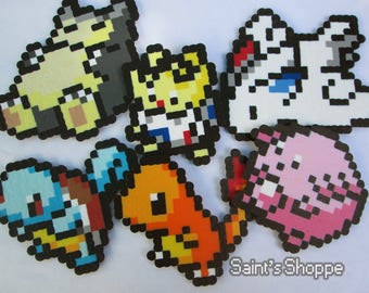 Benutzerdefinierte Pokemon Team Bead Sprites/Perlers (6 Pokemon)