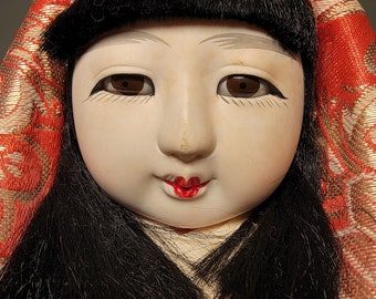 Large 8 Inch Japanese Wedding Doll Daruma - Roly Poly doll - Vintage before 2000