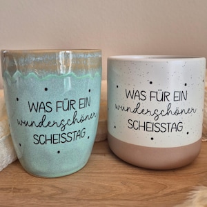 Keramiktasse frech Scheisstag, Lustige Statement Kaffeetasse, Geschenk Freunde Kollegen  Humorliebhaber, witziges Geschenk, Mittelfinger