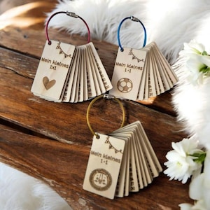 1x1 Lernkarten aus Holz, Einschulung Geschenk, 1x1 Taschentabelle, Geschenk Schulkind, Personalisierbar, Rechnen lernen, kleines Einmaleins