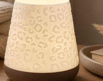 Leo white lantern with base | LED tealight holder | modern home decor | decorative mood lighting | 3D print | gift idea for women