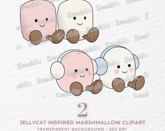 Jellycat Plüsch-Spielzeug AMUSEABLES TOASTIE PINK AND WHITE MARSHMALLOWS In Rosa/ Weiss/ Hellblau